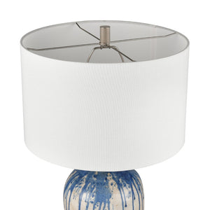 Atlas Winship 26'' High Coastal Table Lamp - White Crackle Glaze, Elegant Shade for Ambient Lighting PL11116-WH