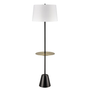 Atlas Abberwick 64'' High Floor Lamp with Integrated Shelf - Sleek Modern Design for Any Room Decor PL11120-BK