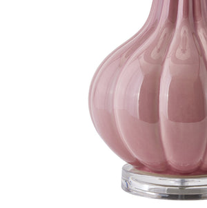 Atlas Abbey Lane 30" High Pink Table Lamp - Elegant Earthenware Design with White Linen Shade & Acrylic Base PL11121-PK
