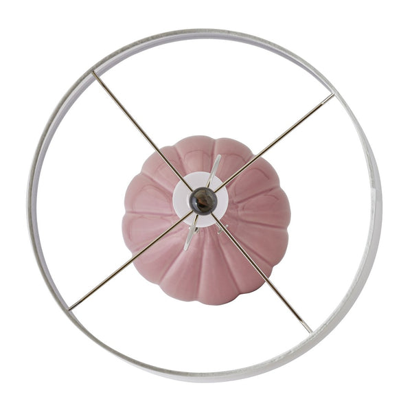 Atlas Abbey Lane 30" High Pink Table Lamp - Elegant Earthenware Design with White Linen Shade & Acrylic Base PL11121-PK