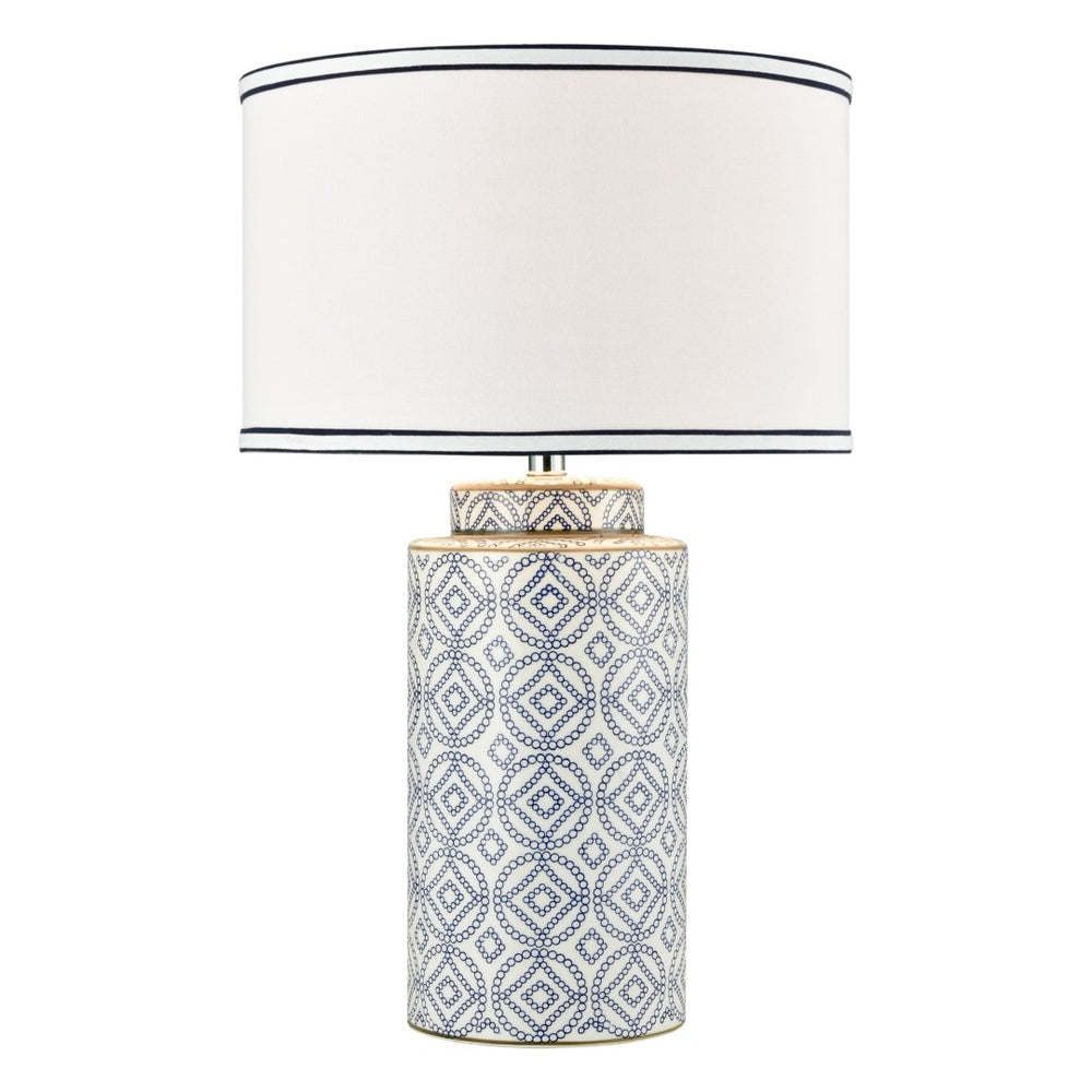 Atlas Ambert 27" High 1-Light Table Lamp in Deep Blue - Midcentury Modern Accent for Home Decor & Lighting PL11124-BL
