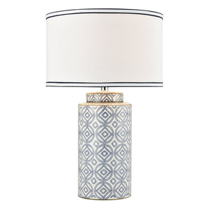 Atlas Ambert 27" High 1-Light Table Lamp in Deep Blue - Midcentury Modern Accent for Home Decor & Lighting PL11124-BL