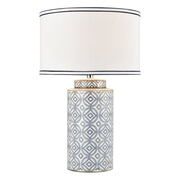Atlas Ambert 27" High 1-Light Table Lamp in Deep Blue - Midcentury Modern Accent for Home Decor & Lighting PL11124-BL
