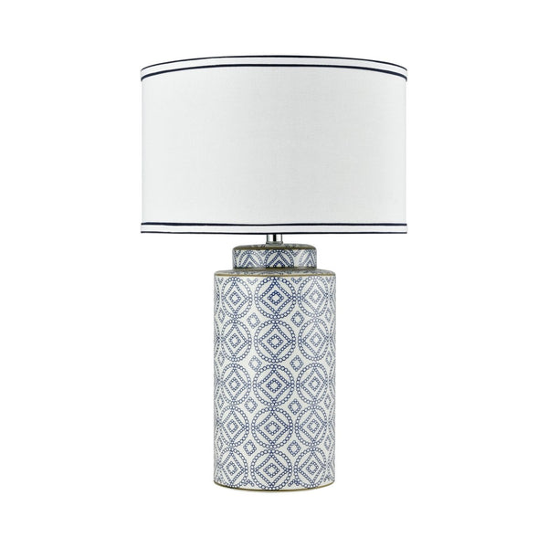 Atlas Ambert 27" High 1-Light Table Lamp in Deep Blue - Midcentury Modern Accent for Home Decor & Lighting PL11124-BL