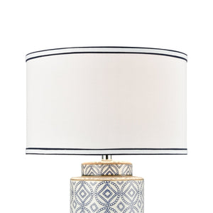Atlas Ambert 27" High 1-Light Table Lamp in Deep Blue - Midcentury Modern Accent for Home Decor & Lighting PL11124-BL