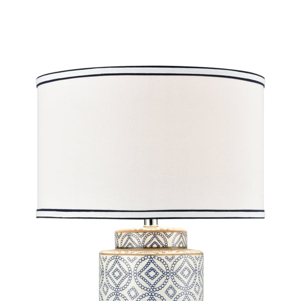 Atlas Ambert 27" High 1-Light Table Lamp in Deep Blue - Midcentury Modern Accent for Home Decor & Lighting PL11124-BL