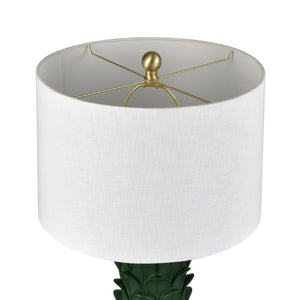 Atlas Beckwith 27'' High Table Lamp - Sculptural Dark Green Design with White Shade for Stylish Illumination PL11133-GN