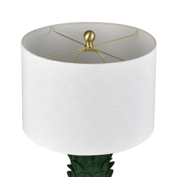 Atlas Beckwith 27'' High Table Lamp - Sculptural Dark Green Design with White Shade for Stylish Illumination PL11133-GN