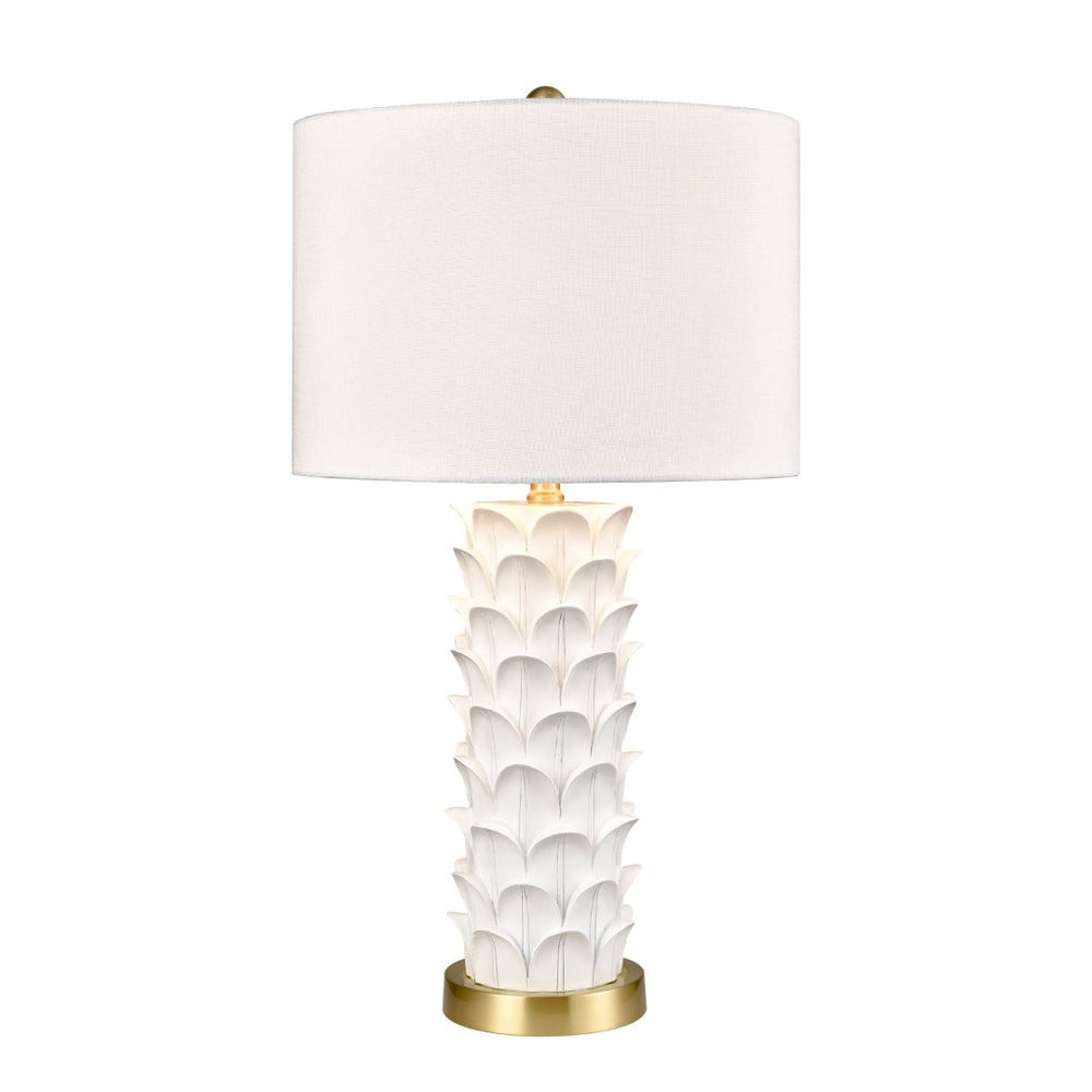 Atlas Beckwith 27'' High Table Lamp - Sculptural White Design for Modern Living Rooms & Bedrooms PL11133-WH