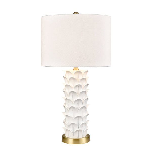 Atlas Beckwith 27'' High Table Lamp - Sculptural White Design for Modern Living Rooms & Bedrooms PL11133-WH