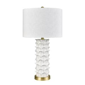 Atlas Beckwith 27'' High Table Lamp - Sculptural White Design for Modern Living Rooms & Bedrooms PL11133-WH
