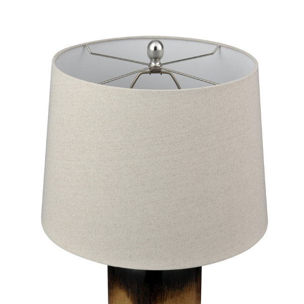 Atlas Bromley 32.5'' High Table Lamp Set of 2 – Elegant Ombre Caramel Finish with Linen Shades PL11140-BNS