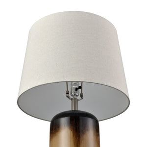 Atlas Bromley 32.5'' High Table Lamp Set of 2 – Elegant Ombre Caramel Finish with Linen Shades PL11140-BNS