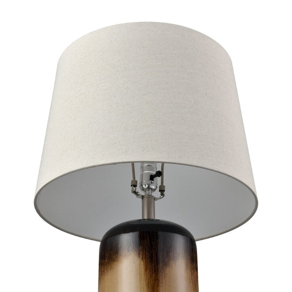 Atlas Bromley 32.5'' High Table Lamp Set of 2 – Elegant Ombre Caramel Finish with Linen Shades PL11140-BNS