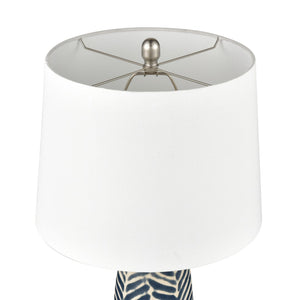 Atlas Bynum 29'' High Table Lamp Pair – Elegant Coastal Design with Textured Ceramic & Satin Nickel Base Set of 2 Navy PL11141-BLS