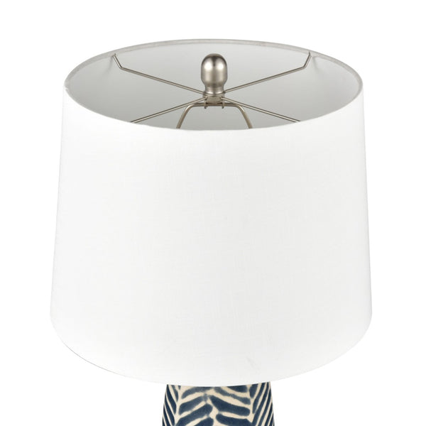 Atlas Bynum 29'' High Table Lamp Pair – Elegant Coastal Design with Textured Ceramic & Satin Nickel Base Set of 2 Navy PL11141-BLS