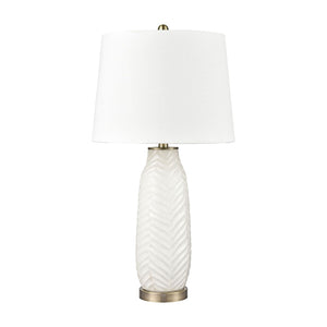 Atlas Bynum 29'' High Table Lamp Pair – Elegant Coastal Design with Textured Ceramic & Satin Nickel Base Set of 2 White PL11141-WHS