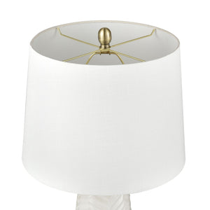 Atlas Bynum 29'' High Table Lamp Pair – Elegant Coastal Design with Textured Ceramic & Satin Nickel Base Set of 2 White PL11141-WHS