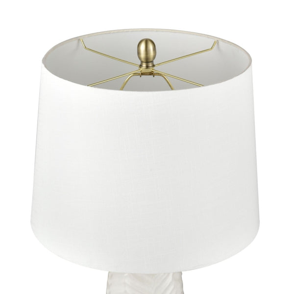 Atlas Bynum 29'' High Table Lamp Pair – Elegant Coastal Design with Textured Ceramic & Satin Nickel Base Set of 2 White PL11141-WHS