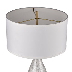 Atlas Carling 32" High Table Lamp - Murano-Inspired Art Glass & Satin Brass for Elegant Ambient Lighting PL11148-WH
