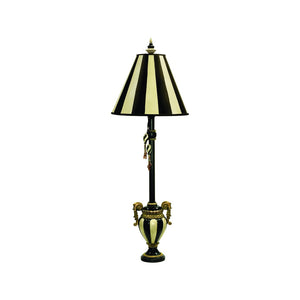 Atlas Carnival Stripe 32'' High Table Lamp - Elegant Antique Black Accent for Modern & Classic Interiors PL11149-BK