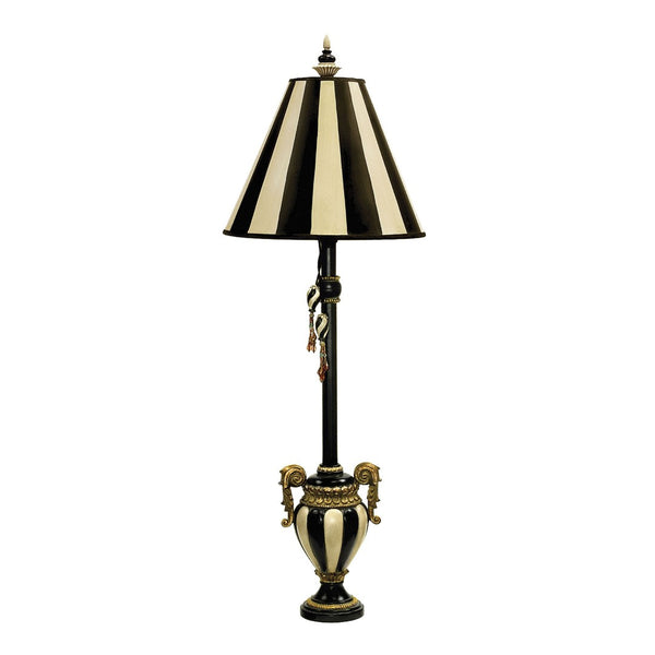 Atlas Carnival Stripe 32'' High Table Lamp - Elegant Antique Black Accent for Modern & Classic Interiors PL11149-BK