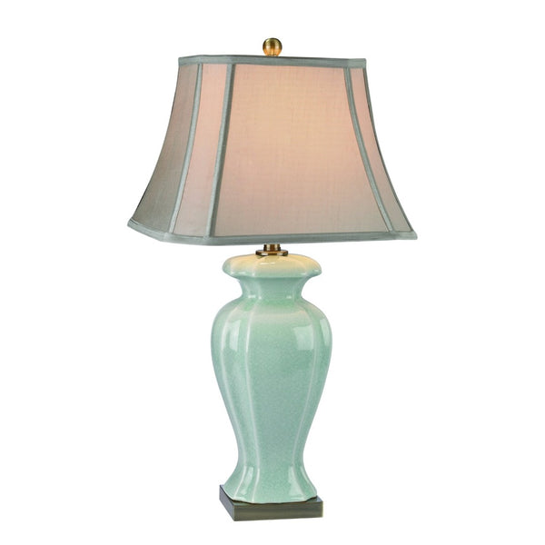 Atlas Celadon 29'' High 1-Light Table Lamp - Sculptural Midcentury Design with Calming Celadon Glaze PL11151-BL