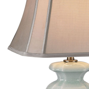 Atlas Celadon 29'' High 1-Light Table Lamp - Sculptural Midcentury Design with Calming Celadon Glaze PL11151-BL