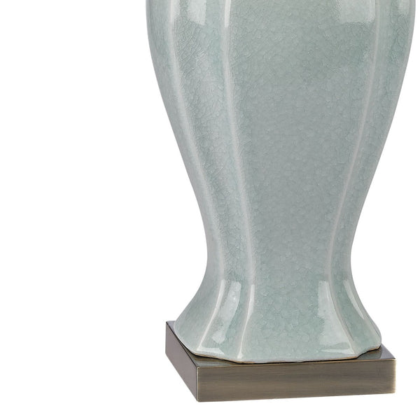 Atlas Celadon 29'' High 1-Light Table Lamp - Sculptural Midcentury Design with Calming Celadon Glaze PL11151-BL