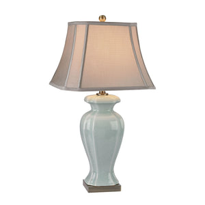 Atlas Celadon 29'' High 1-Light Table Lamp - Sculptural Midcentury Design with Calming Celadon Glaze PL11151-BL