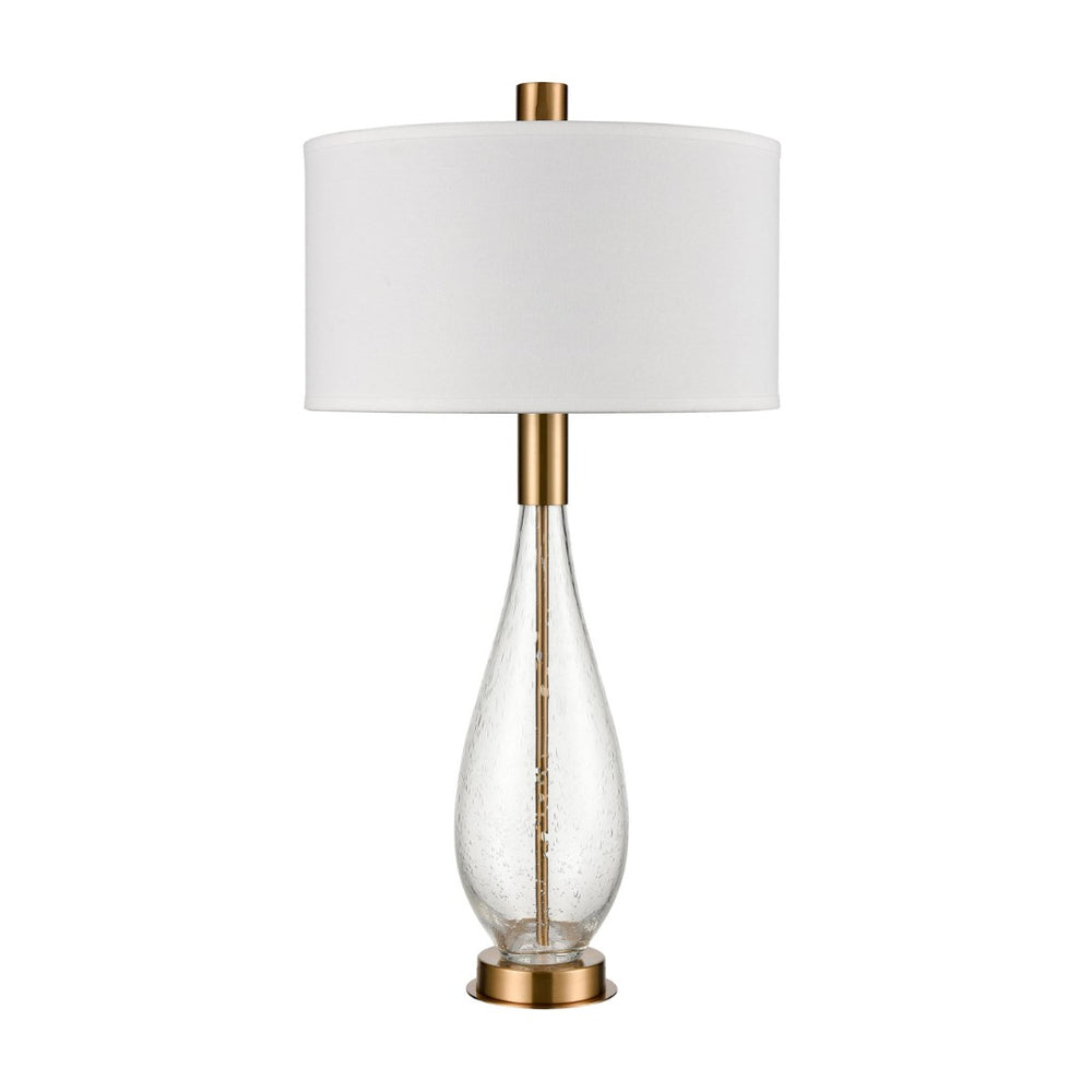 Atlas Chepstow 36'' High Table Lamp - Elegant Clear Glass & Cafe Bronze Accent for Modern Vintage Décor PL11152-CL