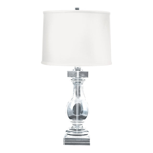 Atlas Crystal 28'' High Table Lamp - Elegant Clear Design for Modern Living Rooms, Bedrooms & Offices PL11156-CL
