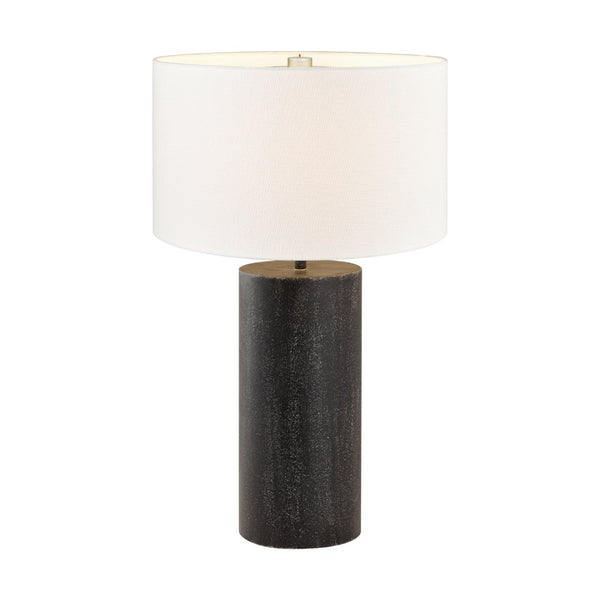 Atlas Daher 26'' High Industrial-Modern Table Lamp - Black Metal & White Shade for Stylish Illumination PL11158-BK