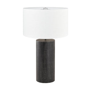 Atlas Daher 26'' High Industrial-Modern Table Lamp - Black Metal & White Shade for Stylish Illumination PL11158-BK