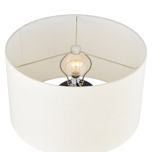 Atlas Daher 26'' High Industrial-Modern Table Lamp - Black Metal & White Shade for Stylish Illumination PL11158-BK