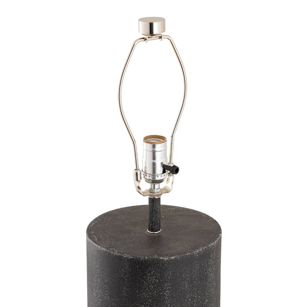 Atlas Daher 26'' High Industrial-Modern Table Lamp - Black Metal & White Shade for Stylish Illumination PL11158-BK