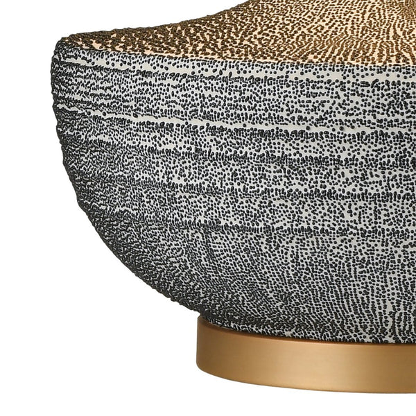 Atlas Damascus 23.5'' High Table Lamp - Coastal Ceramic Design with Navy Glaze & Gold Accents, Perfect Accent! PL11159-BL