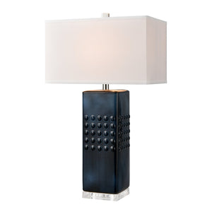 Atlas Easdale 30" 1-Light Table Lamp - Stylish Navy Earthenware with Industrial Charm for Modern Spaces PL11161-BL