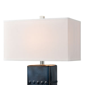 Atlas Easdale 30" 1-Light Table Lamp - Stylish Navy Earthenware with Industrial Charm for Modern Spaces PL11161-BL