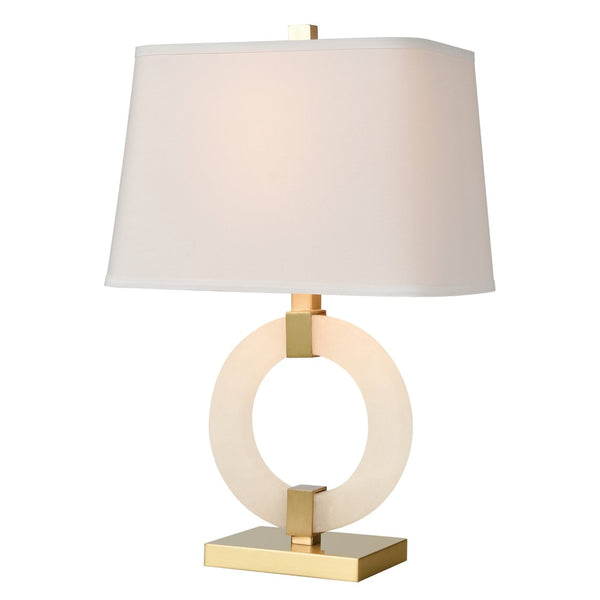 Atlas Envrion 23" High Table Lamp - Elegant Honey Brass & White Alabaster for Modern Interiors PL11162-BS