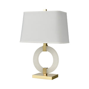 Atlas Envrion 23" High Table Lamp - Elegant Honey Brass & White Alabaster for Modern Interiors PL11162-BS