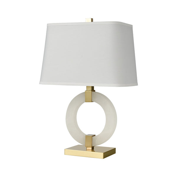Atlas Envrion 23" High Table Lamp - Elegant Honey Brass & White Alabaster for Modern Interiors PL11162-BS