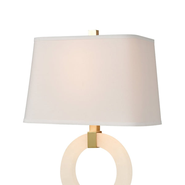 Atlas Envrion 23" High Table Lamp - Elegant Honey Brass & White Alabaster for Modern Interiors PL11162-BS