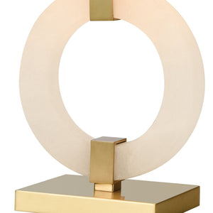 Atlas Envrion 23" High Table Lamp - Elegant Honey Brass & White Alabaster for Modern Interiors PL11162-BS