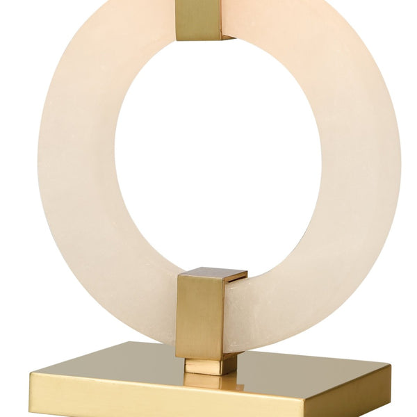 Atlas Envrion 23" High Table Lamp - Elegant Honey Brass & White Alabaster for Modern Interiors PL11162-BS