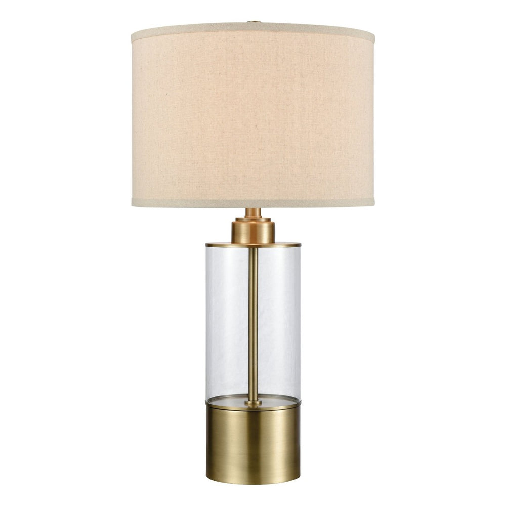 Atlas Fermont 28'' High Table Lamp - Antique Brass & Clear Accents for Stylish Task Lighting & Decor PL11164-BS