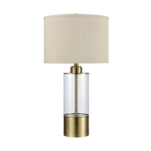 Atlas Fermont 28'' High Table Lamp - Antique Brass & Clear Accents for Stylish Task Lighting & Decor PL11164-BS