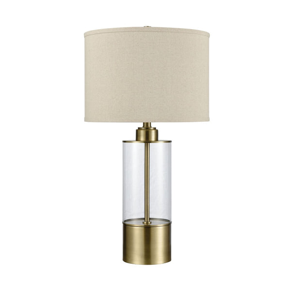 Atlas Fermont 28'' High Table Lamp - Antique Brass & Clear Accents for Stylish Task Lighting & Decor PL11164-BS