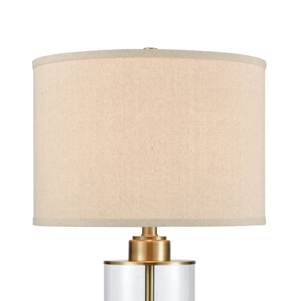 Atlas Fermont 28'' High Table Lamp - Antique Brass & Clear Accents for Stylish Task Lighting & Decor PL11164-BS