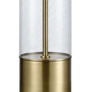 Atlas Fermont 28'' High Table Lamp - Antique Brass & Clear Accents for Stylish Task Lighting & Decor PL11164-BS